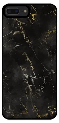 Produktbild von Smartphonica Handyhülle für iPhone 7/8 Plus mit Marmordruck - TPU-Hülle mit Marmordesign - Schwarz