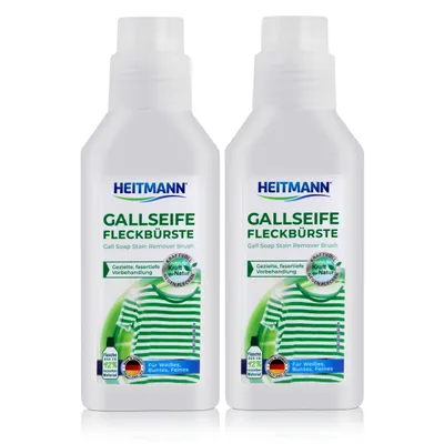 Produktbild von Heitmann Gallseife Fleckbürste 250ml - Vorbehandlung für Flecken (2er Pack)