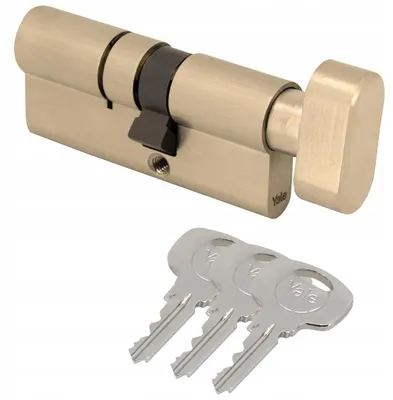 Image de Cylindre de serrure avec bouton 30/35 laiton Yale Assa Abloy