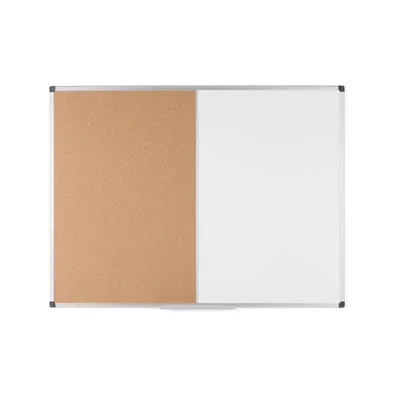 Produktbild von Kombitafel Korktafel und Whiteboard magnetisch 120x90 cm