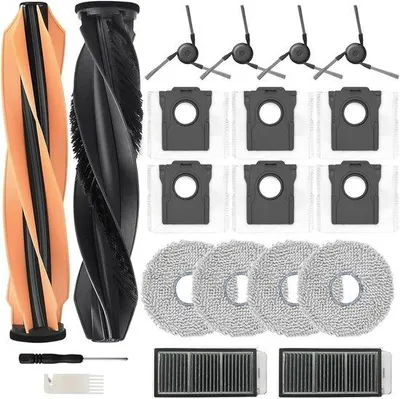 Productafbeelding van Accessoireset voor Dreame-modellen, bestaande uit: 2 stofzuigborstels, 6 stofzakken, 4 zijborstels, 2 filters en 4 zuigmonden