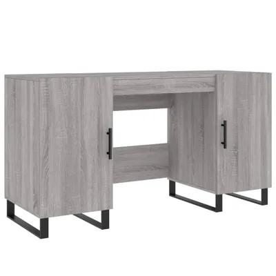Zdjęcie produktu dla Biurko, Szary Dąb Sonoma, 140X50X75 Cm, Materiał Drewnopochodny Lumarko!