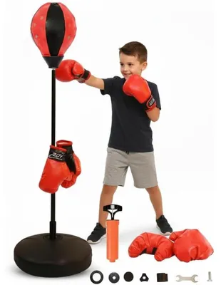 Produktbild von Mucola Standboxsack Kinder mit Boxhandschuhe Boxsack verstellbar Boxbirne Punching Ball Boxpartner Punchingsäcke