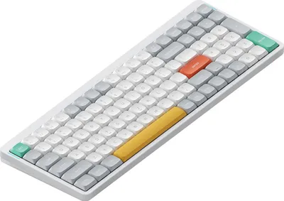 Produktbild von Nuphy Air96 v2 Kabellose Mechanische Tastatur QMK/VIA, QWERTY US, Low Profile, Bluetooth / 2.4GHz - Ionic White Brown Switch