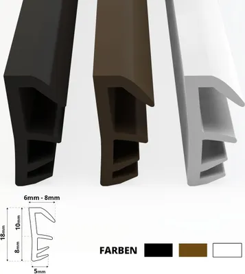 Produktbild von STEIGNER Flügelfalzdichtung Fensterdichtung Nutbreite 5mm aus TPE, 10m, Weiss, SFD14