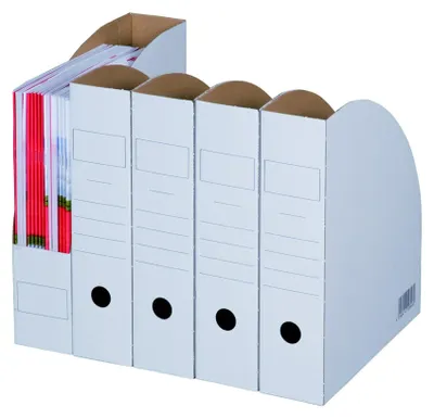 Produktbild von 80 x Stehsammler Stehordner aus Wellpappe 75mm in DIN A4 Braun