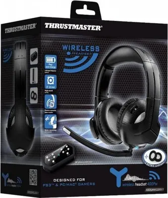 Produktbild von Thrustmaster Y-400Pw, PC/Gaming, Binaural, Kopfband, Schwarz, PC/PS3, Kabellos