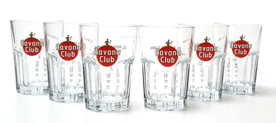 Produktbild von Havana Club Gläser Set - 6x Gläser geeicht 2/4cl Verschiedene Muster
