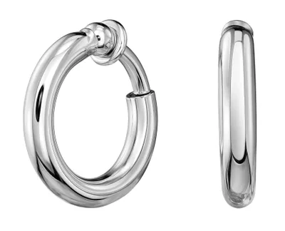 Produktbild von Traveller Ohrclips - Creolen - Silberfarbe -18 mm - Platiniert - 157600