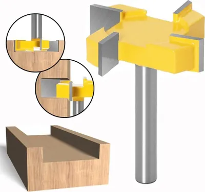 Produktbild von 4 Flöten Schaftfräser für Oberfräser Schaft Planfräser Hobelfräser Holzfräser 8mm