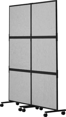 Image de Cloison acoustique pour séparer les pièces, panneau de séparation, écran d'intimité, lot de 2, gris clair