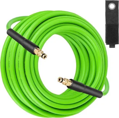 Image de Tuyau pour nettoyeur haute pression 15 m - Rallonge robuste avec raccord à clic pour un nettoyage rapide
