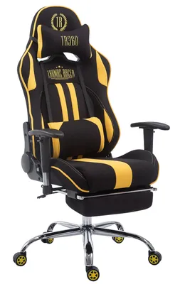 Produktbild von CLP Racing Gaming Bürostuhl Limit Stoff mit/ohne Fußablage schwarz/gelb