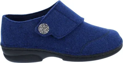 Produktbild von Berkemann Jarla Damenhausschuh 3558-312, Royalblau, Filz, Klettverschluss, Wechselfußbett, Weite G 37 1/2