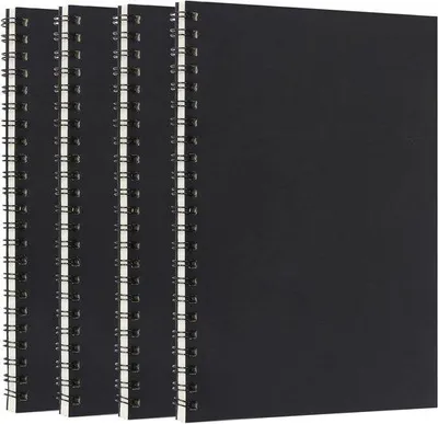 Produktbild von Famanu A5 Spiralnotizbuch Set - 4 Stück, 120 Seiten, Kraftpapier