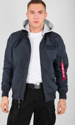 ALPHA INDUSTRIES MA-1 ZHP Męska kurtka bomber z kapturem,