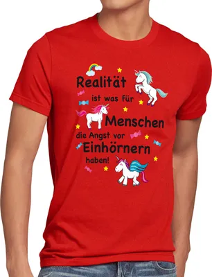 Produktbild von style3 Realität ist was für Menschen die Angst vor Einhörnern haben Herren T-Shirt Unicorn Einhorn