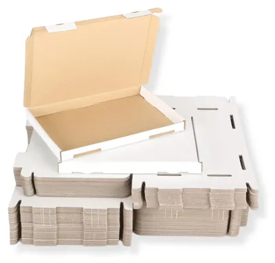 Produktbild von Großbriefkarton DIN A4 - 350 x 250 x 20 mm, weiß 75 Stück