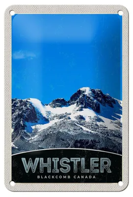 Produktbild von Blechschild Reise 12x18cm Whistler Blackcomb Kanada Schnee Schild