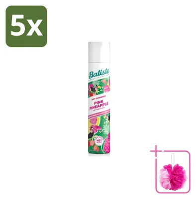 Imagen del producto de 5 champús secos Batiste Pink Pineapple - 200 ml - Pack ahorro - 5 unidades