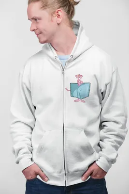 Produktbild von D&B Uni Hoodie ZIPPO00026 Pink Panter Weiß-Größe S