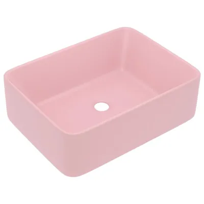 Obrázek produktu pro vidaXL umyvadlo Matt Pink 41x30x12 cm Keramika