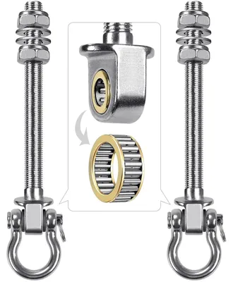 Productafbeelding van TRANKIELO® - Set van 2 plafondhaken - Roestvrij staal - Sterk en corrosiebestendig - Voor binnen en buiten