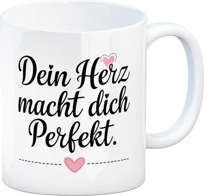 Produktbild von Dein Herz macht dich perfekt Kaffeebecher