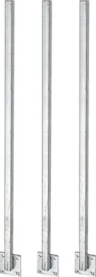 Image de Kit de 6 poteaux universels Alberts, soudés directement contre le panneau, à visser, longueur 1150 mm, poteaux 30 x 30 mm
