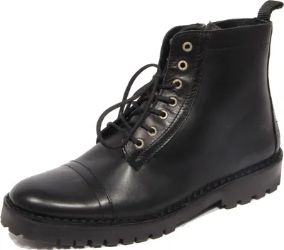 Produktbild von G2468 anfibio uomo SELECTED HOMME schwarz Leder Vintage-Effekt Stiefel Mann