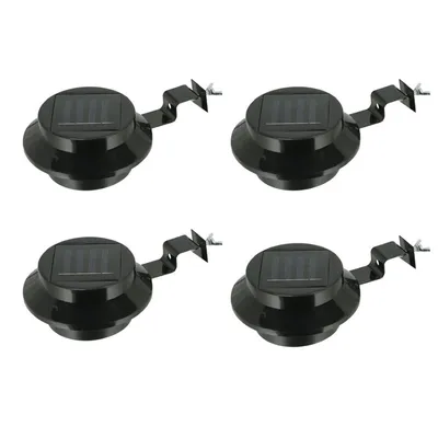 Produktbild von 4x Solar Dachrinnenleuchte Dachrinnenlampe Dachrinnen Lampe Licht Regenrinne Solarlampe Solarleuchte Beleuchtung Aussenlampe
