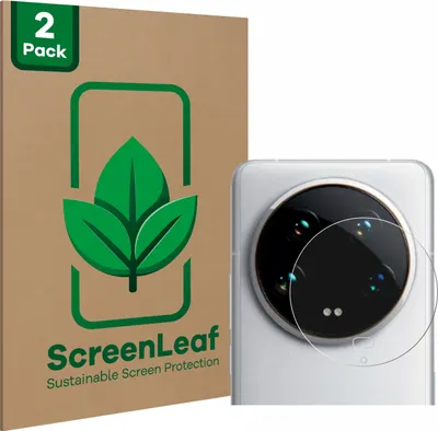 Produktbild von 2x ScreenLeaf Schutzfolie für Xiaomi 14 Ultra (NUR Kameraschutz) nachhaltiger Displayschutz Display Schutz Folie Klar Transparent