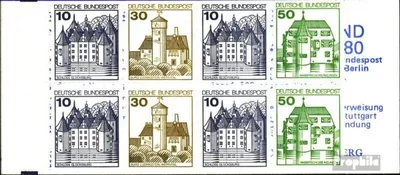Produktbild von Briefmarken BRD (BR.Deutschland) 1980 Mi MH22c (kompl.Ausg.) postfrisch Burgen und Schlösser