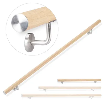 Aluminium Trapleuning rund, 100 cm, für innen und außen