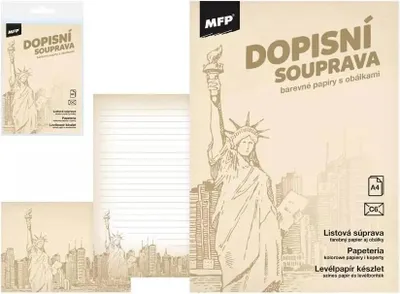 Zdjęcie produktu dla Zestaw papeterii 10 kartek A4 i 5 kopert C6 New York