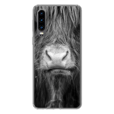 Produktbild von MuchoWow® Handyhülle Schutzhülle Hülle für Huawei P30 Schottischer Highlander - Haare - Tiere Silikon Softcase Handy Hülle - Kartenbesitzer