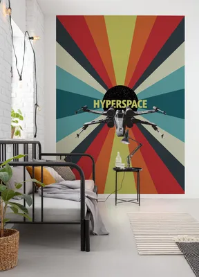 Produktbild von Komar Vlies Fototapete - Star Wars Hyperspace - Größe: 200 x 280 cm (Breite x Höhe) - 4 Bahnen, Kinderzimmer, Tapete
