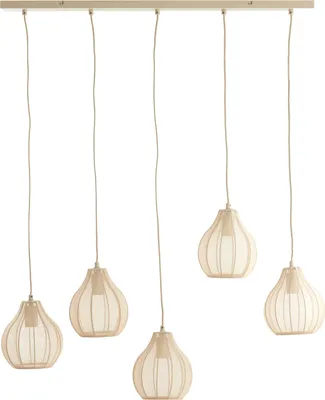 Produktbild von Light & Living - hängeleuchte - Elati - beige - textil - große esstischlampe - E27 - 2977327