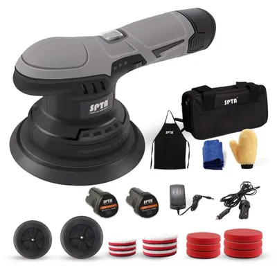 Produktbild von SPTA Akku Wachsmaschine, 125mm, 150mm Dual Action Poliermaschine Polierer mit 6