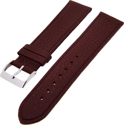 Produktbild von Uhrenarmband Kalbsleder flach mit Naht Bordeaux 18mm Dornschließe