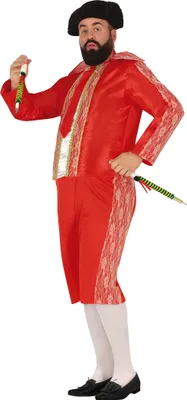 Produktbild von Stierkämpfer Traditionelles Kostüm Karneval Outfit Spanischer Charme, Größe: 56 - 58 (XXL) Farbe: Rot