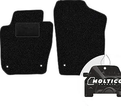 Image de moto-MOLTICO Tapis de sol avant Auto Velours Tapis de voiture noir Set de 2 pièces adapté à la Seat Mii Electric 2019-2021