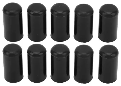 Obrázok produktu pre 10 kusov, krytky na tesnenie sacích potrubí s vnútorným priemerom 8 mm, univerzálne, čierne, silikónové