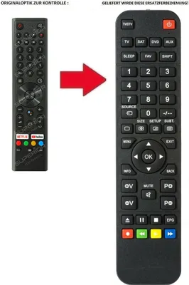 Produktbild von Ersatz Fernbedienung für SMART TECH SMT58F30UC2M1B1 | SMT65F8PUC2M1B1