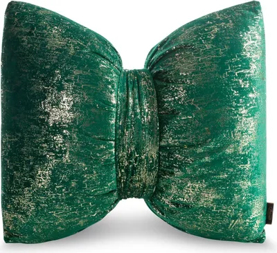 Immagine prodotto di EUROFIRANY | Cuscino - 55 x 45 cm - verde - cuscino decorativo - stampa lucida - forma a fiocco
