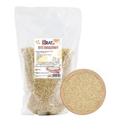 Zdjęcie produktu dla Ryż brązowy 1kg Brat.pl