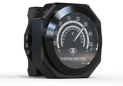 Productafbeelding van Motortemperatuurmeter - Waterdicht - Verlichte wijzer - Aluminiumlegering - Temperatuurmeting - Geschikt voor motorfiets - 3-inch model