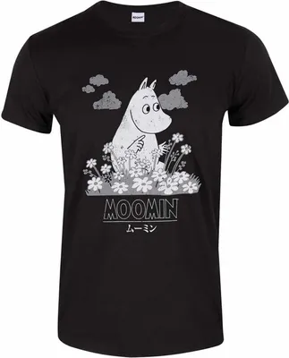 Image de Moomin - T-shirt homme/femme unie HE2949 (XL) (Noir)