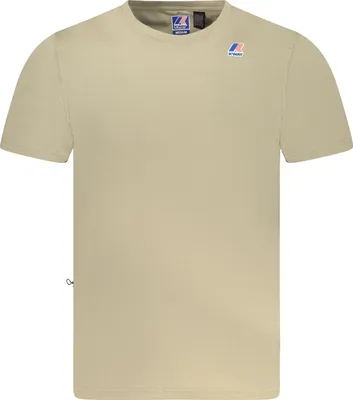 Image de T-shirt vert à manches courtes pour hommes, col rond, logo imprimé