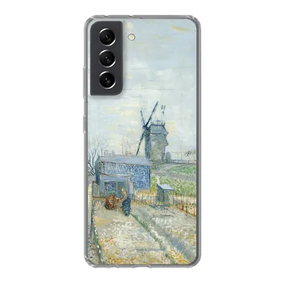Produktbild von MuchoWow® Handyhülle Schutzhülle Hülle für Samsung Galaxy S21 FE Montmartre: Mühlen und Gärten - Vincent van Gogh Silikon Softcase Handy Hülle - Mobiltelefonhülle